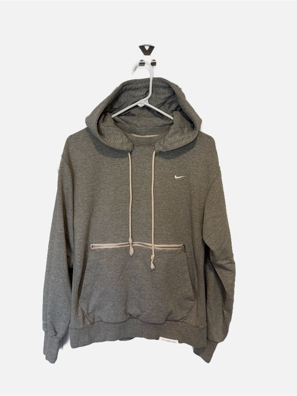 Nike Gray Hooded Sweatshirt with Small Swoosh